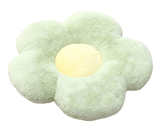 YILANLAN Blumenbodenkissen niedliches Kissen Mädchen Raumdekoration Lesen Freizeit bequemes Plüschkissen Kissen Büro Tatami Auto Heimdekoration Kissen (40cm, Green) von YILANLAN