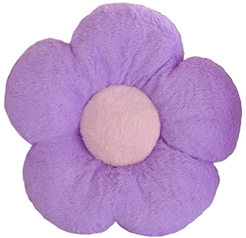 YILANLAN Blumenbodenkissen Niedliches Mädchen Raumdekoration Lesen Freizeit Bequemes Plüschkissen Büro Tatami Auto Heimdekoration (40cm, Purple) von YILANLAN