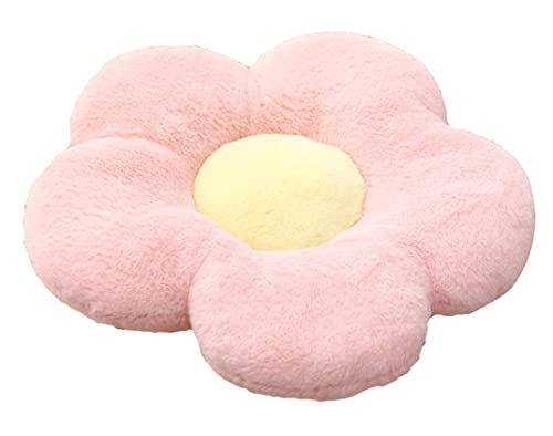 YILANLAN Blumenbodenkissen niedliches Kissen Mädchen Raumdekoration Lesen Freizeit bequemes Plüschkissen Kissen Büro Tatami Auto Heimdekoration Kissen (60cm, Pink) von YILANLAN