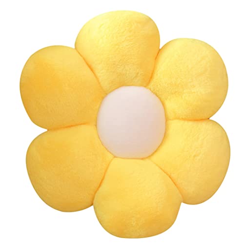 YILANLAN Blumenkissen Bodenmatte aus Plüsch Sitzkissen Dekokissen Sofakissen (30 cm, Light Yellow) von YILANLAN