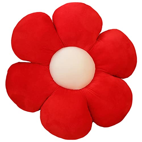 YILANLAN Blumenkissen Bodenmatte aus Plüsch Sitzkissen Dekokissen Sofakissen (30 cm, Red) von YILANLAN