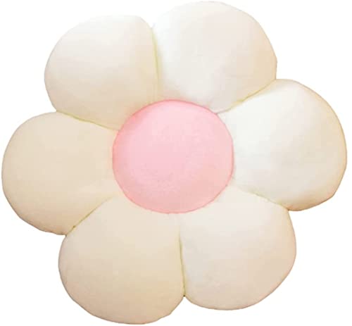 YILANLAN Blumenkissen Bodenmatte aus Plüsch Sitzkissen Dekokissen Sofakissen (30 cm, White) von YILANLAN