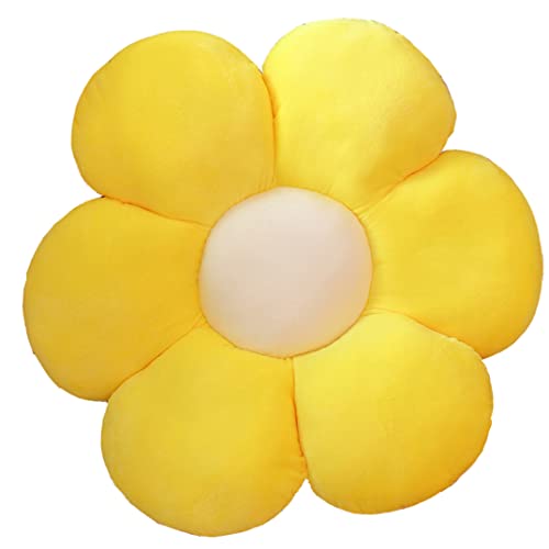 YILANLAN Blumenkissen Bodenmatte aus Plüsch Sitzkissen Dekokissen Sofakissen (30 cm, Yellow) von YILANLAN