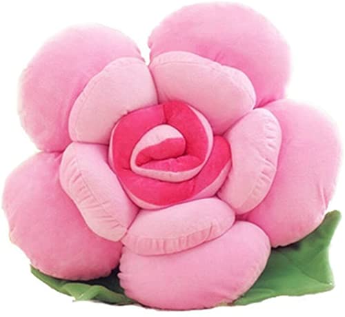 YILANLAN Rose Kissen süße dekorative Blume Plüschkissen Cartoon kreative Kissen Sofakissen Bettkissen (30cm, Pink) von YILANLAN