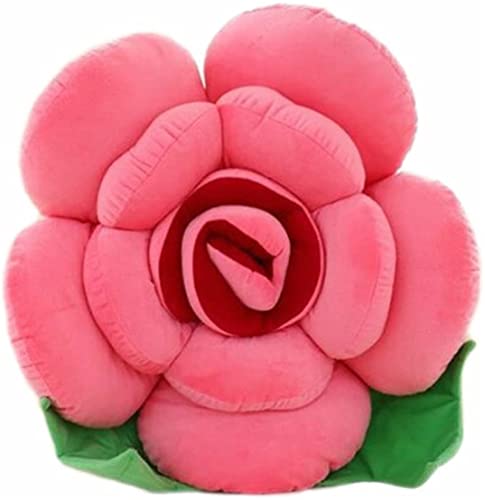 YILANLAN Rose Kissen süße dekorative Blume Plüschkissen Cartoon kreative Kissen Sofakissen Bettkissen (30cm, Rose red) von YILANLAN