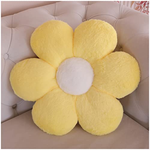 YILANLAN Schöne Blumenmatte Bodenmatte aus Plüsch Sitzkissen Dekokissen Sofakissen (40 x 40 cm, Yellow) von YILANLAN