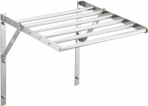 YILDEX Handtuchablage Wand Wäschetrockner Edelstahl Scherenwäschetrockner Ausziehbarer Wandtrockner Platzsparender Kompakt Und Robust Indoor & Outdoor Balkon Terasse,60CM von YILDEX