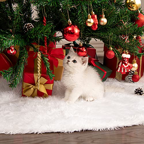 YILEEY Weihnachtsbaum Decke 90 cm Rund zur Weihnachten Deko - Christbaumdecke aus Kunstfell Wiederverwendbar und Waschbar - Christmas Tree Decorations für den Innen- und Außenbereich YILEEY Weihnachtsbaum Decke 90 cm Rund zur Weihnachten Deko - Christbaumdecke aus Kunstfell Wiederverwendbar und Waschbar - Christmas Tree Decorations für den Innen- und Außenbereich von YILEEY