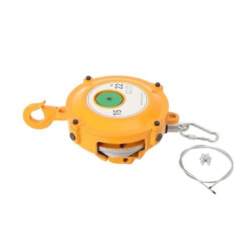 YILIKISS Federzug Balancer mit 1.5 m Kabel und Haken, hängendes einziehbares Werkzeug, Federbalancer, Verstellbarer Balancer-Retraktor, hängende Halteausrüstung in Gelb (Size : 15-22kg) von YILIKISS