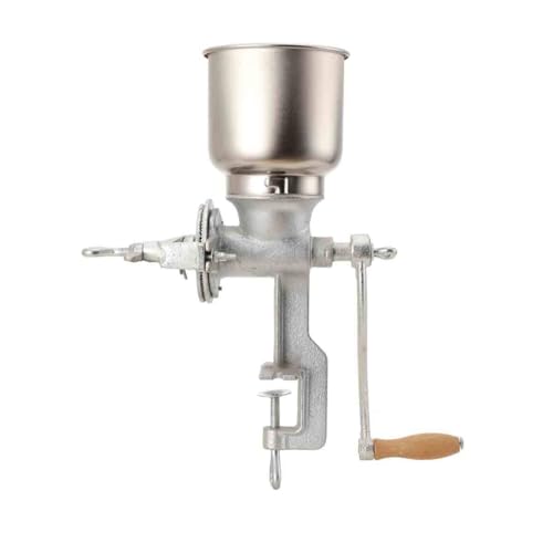 YILIKISS Manuelle Getreidemühle Einstellbare Mahlwerk Mais Weizen Getreide Kaffee Nuss Mühle Brecher Desktop-Installation Gusseisen mit Bolt Knob Handkaffeemühle von YILIKISS