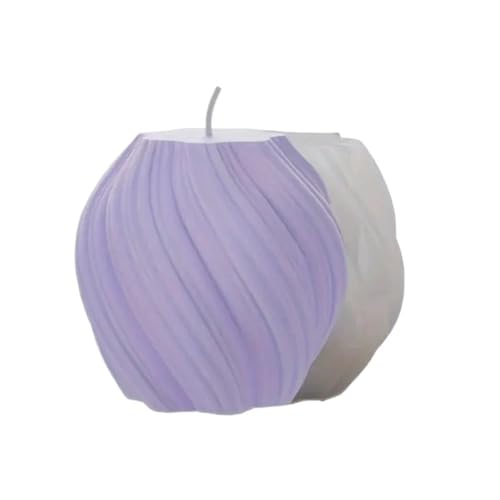 2PCS 3D Spirale gestreifte Silikonform for DIY Duftkerzen, Tonhandwerk, Wachs, Harzguss unregelmäßige Form Kerzenform FüR Herstellung Kerzen Seife(White03) von YILWPV