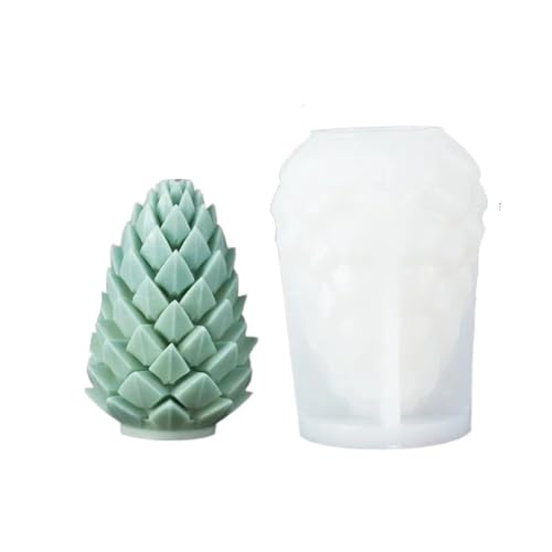 2PCS 3D Weihnachtsbaum Relief Zylinder Kerze Silikon Form Brief Schneeflocke Formen FüR Herstellung Kerzen Seife(White08) von YILWPV