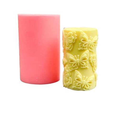 2PCS DIY Schmetterling Ball Kerze Silikon Form Carving Muster Harz Gips FüR Herstellung Kerzen Seife(Pink04) von YILWPV
