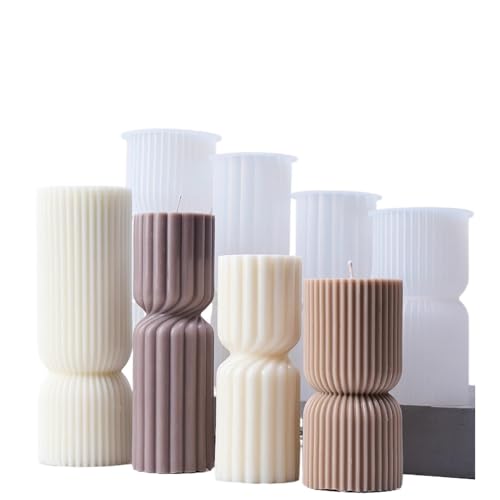4 Teile/satz Zylindrische Kerze Silikon Form Kerzen Seife, Die DIY Gips Harz Handwerk Casting Formen Home Tisch Dekor FüR Herstellung Kerzen Seife von YILWPV