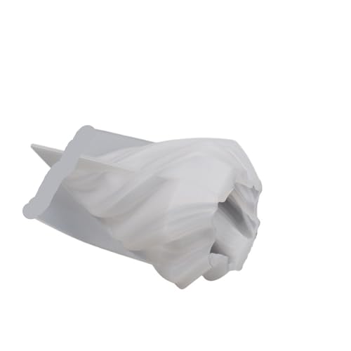 4PCS 3D Rotierende Stumpenkerze Silikonform Geometrische Welle Kerze Wachsform DIY Abstrakte Kunst Seife Harz Gipsform FüR Herstellung Kerzen Seife(White03) von YILWPV