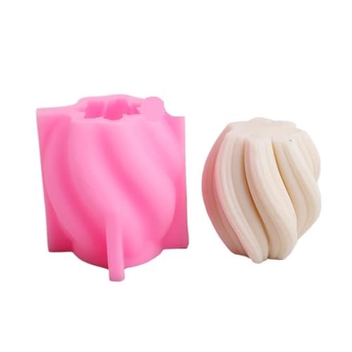 4PCS Geometrische Rotierende Twirl Kerze Silikon Form DIY Abstrakte Gips, Der FüR Herstellung Kerzen Seife(White02) von YILWPV