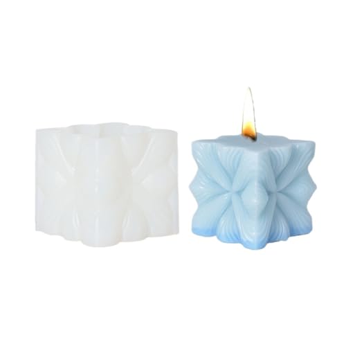 4PCS Geometrische Säule Aromatherapie Kerze Silikon Form DIYBall Dekoration Handgemachte Duftenden Stein FüR Herstellung Kerzen Seife(White01) von YILWPV