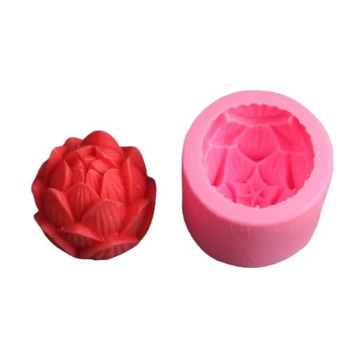 5PCS 3D Große Pfingstrose Silikon Kerze Form DIY Handgemachte Kreative Blume Aromatherapie Gips Harz Seife Machen FüR Herstellung Kerzen Seife(Clear04) von YILWPV