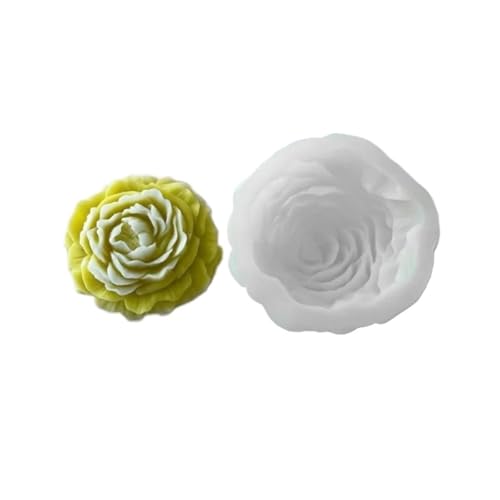5PCS 3D Große Pfingstrose Silikon Kerze Form DIY Handgemachte Kreative Blume Aromatherapie Gips Harz Seife Machen FüR Herstellung Kerzen Seife(Clear09) von YILWPV