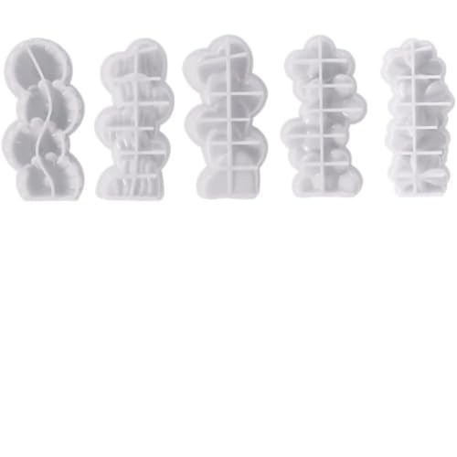 5PCS 3D Liebe Herz Silikon Kerze Form DIY Aromatherapie Gips Seife Mold Home Decor Ornament Handgemachte, Der harz Formen FüR Herstellung Kerzen Seife(White07) von YILWPV