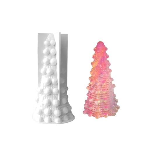 5PCS 3D Weihnachtsbaum Kerze Silikon Form DIY Weihnachten Herstellung Kit Handgemachte Seife Gips Harz Backen Werkzeug FüR Herstellung Kerzen Seife(Clear03) von YILWPV