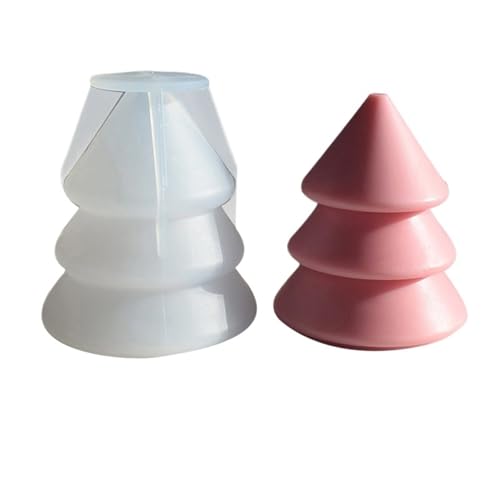 5PCS 3D Weihnachtsbaum Kerze Silikon Form DIY Weihnachten Herstellung Kit Handgemachte Seife Gips Harz Backen Werkzeug FüR Herstellung Kerzen Seife(Clear05) von YILWPV