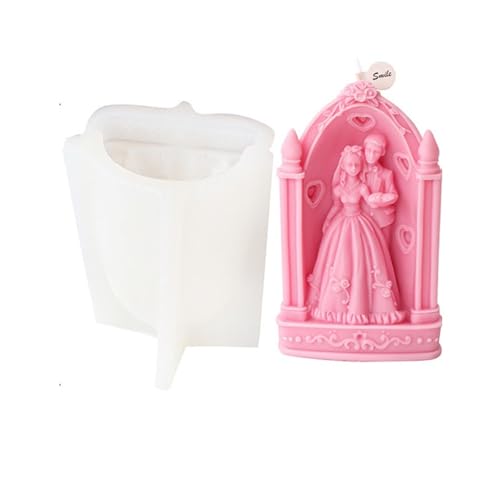 Hochzeitszeremonie Kerze Silikonform Braut und Bräutigam süßer Begleiter DIY Duftkerze Gipsform Valentinstag FüR Herstellung Kerzen Seife(Mold 4) von YILWPV