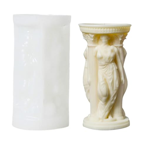 Kerze Silikonform Statue Kerzenform DIY handgemachte Aromatherapie Gipsherstellungsform FüR Herstellung Kerzen Seife(White01) von YILWPV