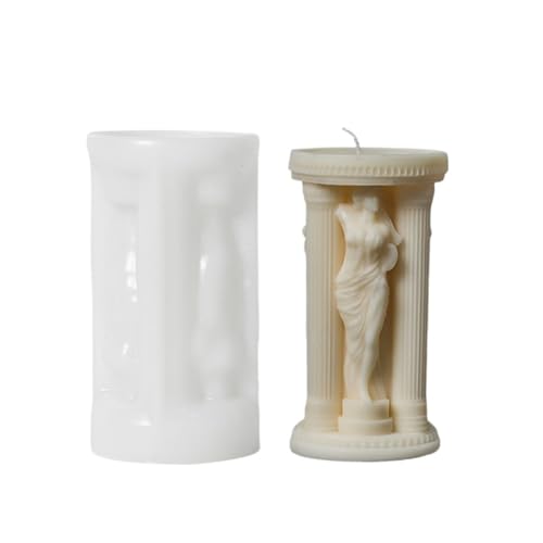 Kerze Silikonform Statue Kerzenform DIY handgemachte Aromatherapie Gipsherstellungsform FüR Herstellung Kerzen Seife(White03) von YILWPV