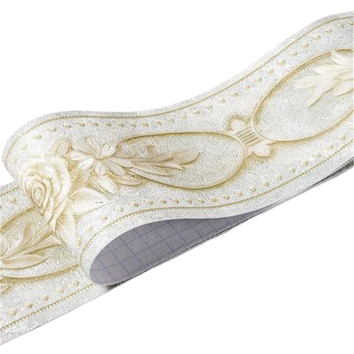 YILWPV 2 Stück selbstklebende Wandaufkleber, wasserdichte PVC-Wandbordürendekoration for Schlafzimmer, Wohnzimmer, Heimdekoration, Fußleiste, Taille Eür Flur Decke(Color 3) von YILWPV