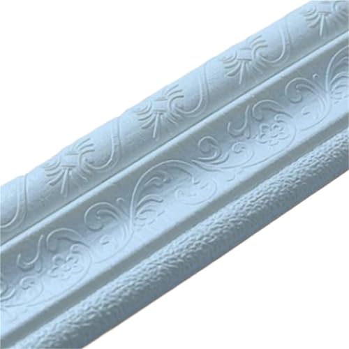 YILWPV 2 stücke,30 m/Rolle 3D Wand Trim Linie Sockel Grenze Selbst Klebstoff Wasserdicht Baseboard Tapete Aufkleber for zimmer Hause Dekoration Eür Flur Decke(Color 4) von YILWPV
