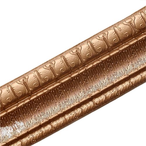 YILWPV 2 stücke,30 m Tapete Dekorative Linie Sockel Dekoration Selbst-adhesive Wasserdichte Wohnzimmer Wand Grenze Aufkleber Eür Flur Decke(Brown) von YILWPV