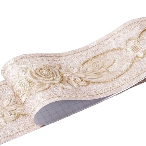 YILWPV 2 stücke Floral Sockel Wasserdichte Tapeten Bordüre Dekoration Abziehen Und Aufkleben Geeignet for Badezimmer Küche Arbeitsplatte Aufkleber Eür Flur Decke(Color 2) von YILWPV