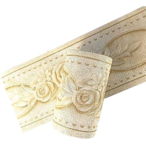 YILWPV 2 stücke Floral Sockel Wasserdichte Tapeten Bordüre Dekoration Abziehen Und Aufkleben Geeignet for Badezimmer Küche Arbeitsplatte Aufkleber Eür Flur Decke(Color 3) von YILWPV