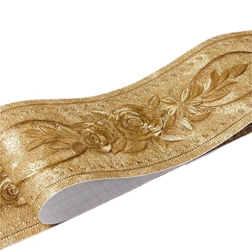 YILWPV 2 stücke Floral Sockel Wasserdichte Tapeten Bordüre Dekoration Abziehen Und Aufkleben Geeignet for Badezimmer Küche Arbeitsplatte Aufkleber Eür Flur Decke(Color 4) von YILWPV
