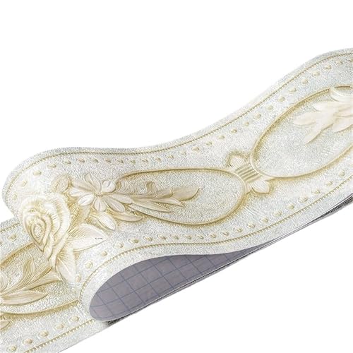 YILWPV 2 stücke Floral Sockel Wasserdichte Tapeten Bordüre Dekoration Abziehen Und Aufkleben Geeignet for Badezimmer Küche Arbeitsplatte Aufkleber Eür Flur Decke(Color 5) von YILWPV