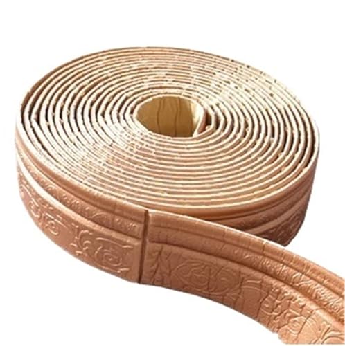 YILWPV 2 stücke Wand Rand Streifen Aufkleber Selbst Klebstoff Wasserdicht Baseboard Ecke Taille Linie Trim Sockel Eür Flur Decke(Color 4) von YILWPV