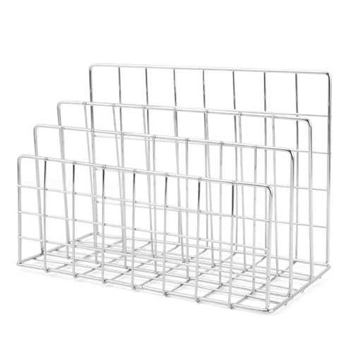 YILWPV Schreibtischregal 2pcs Minimalist Iron Desktop Storage Rack Organizer Table Organizing Rack Document Book Rack Desk Multi-Functional Storage Rack Für Schreibtisch(Silver 24 * 11.5 * 15.5cm) von YILWPV