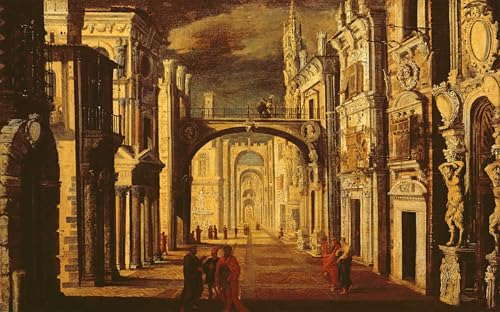 YIMACBJXX Bekannt Abstrakter Druck Malerei Poster Architekturperspektive von Francois De Nome Berühmte Leinwand für Heimtextilien 60x90cm von YIMACBJXX