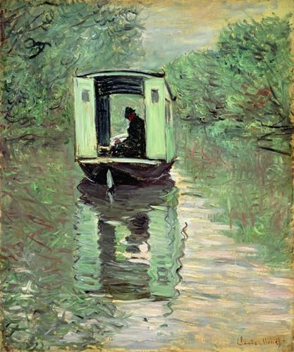 YIMACBJXX Bekannt Abstrakter Druck Malerei Poster Das bootsatelier von claude monet Berühmte Leinwand für Heimtextilien 60x90cm von YIMACBJXX
