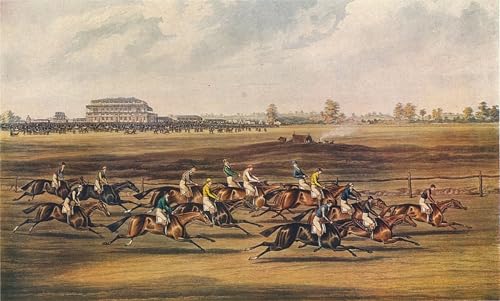 YIMACBJXX Bekannt Abstrakter Druck Malerei Poster Race for the Great St. Leger Stakes Approbation off in Good Style by Pollard Berühmte Leinwand für Heimtextilien 60x90cm von YIMACBJXX