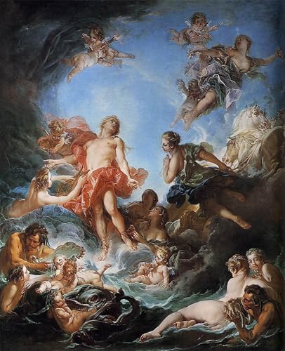 YIMACBJXX Bekannt Graffiti Leinwanddruck Dekorative Bilder Der Aufgang der Sonne von François Boucher Vintage Wandbild für Office Home Decor 60x90cm von YIMACBJXX