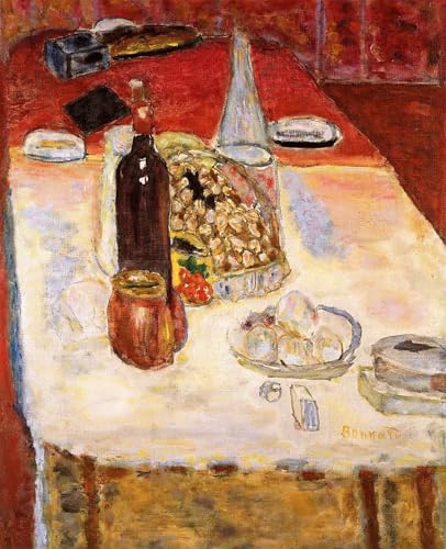 YIMACBJXX Bekannt Graffiti Leinwanddruck Dekorative Bilder Stillleben mit flasche Rotwein von pierre bonnard Vintage Wandbild für Office Home Decor 60x90cm von YIMACBJXX