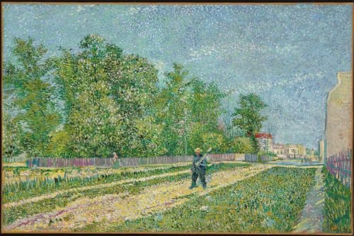 YIMACBJXX Bekannt Graffiti Leinwanddruck Dekorative Bilder Straße am rande von paris mit spaten auf der schulter von vincent van gogh Vintage Wandbild für Office Home Decor 60x90cm von YIMACBJXX