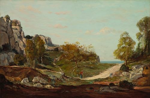 YIMACBJXX Bekannt Leinwand Drucken Poster Wandbilder Landschaft bei Saint in der Nähe von Marseille von Paul Camille Guigou Modern Poster für Wohnzimmerdekoration 60x90cm von YIMACBJXX