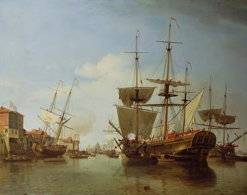 YIMACBJXX Bekannt Leinwand Drucken Poster Wandbilder Schifffahrt auf der Themse bei Rotherhithe von einem berühmten Maler Modern Poster für Wohnzimmerdekoration 60x90cm von YIMACBJXX