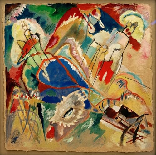 YIMACBJXX Bekannt Leinwand Drucken Poster Wandbilder zur Improvisation von Wassily Kandinsky Modern Poster für Wohnzimmerdekoration 60x90cm von YIMACBJXX