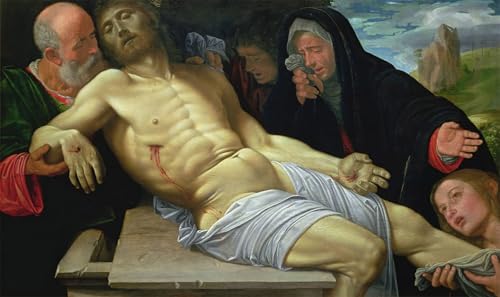YIMACBJXX Bekannt Leinwand Wandkunst Kunst Poster die Beweinung Christi von Girolamo Savoldo klassischer Kunstdruck für Schlafzimmer Home Decor 60x90cm von YIMACBJXX