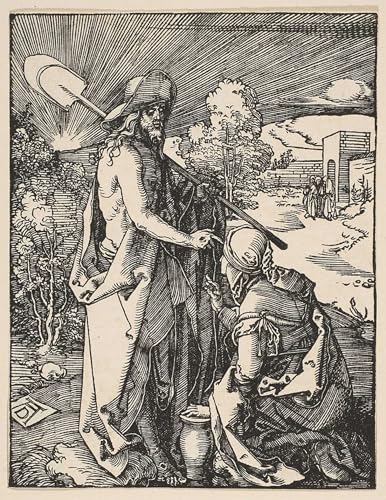 YIMACBJXX Berühmte Gemälde Abstrakter Druck Malerei Poster Christus erscheint maria magdalena aus der kleinen passion von albrecht dürer Berühmte Leinwand für Heimtextilien 60x90cm von YIMACBJXX