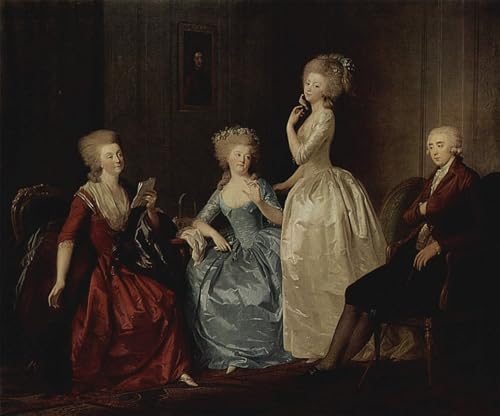 YIMACBJXX Berühmte Gemälde Abstrakter Druck Malerei Poster Portrait of Countess Saltykowa and Her Family by Johann Heinrich Wilhelm Tischbein Berühmte Leinwand für Heimtextilien 60x90cm von YIMACBJXX